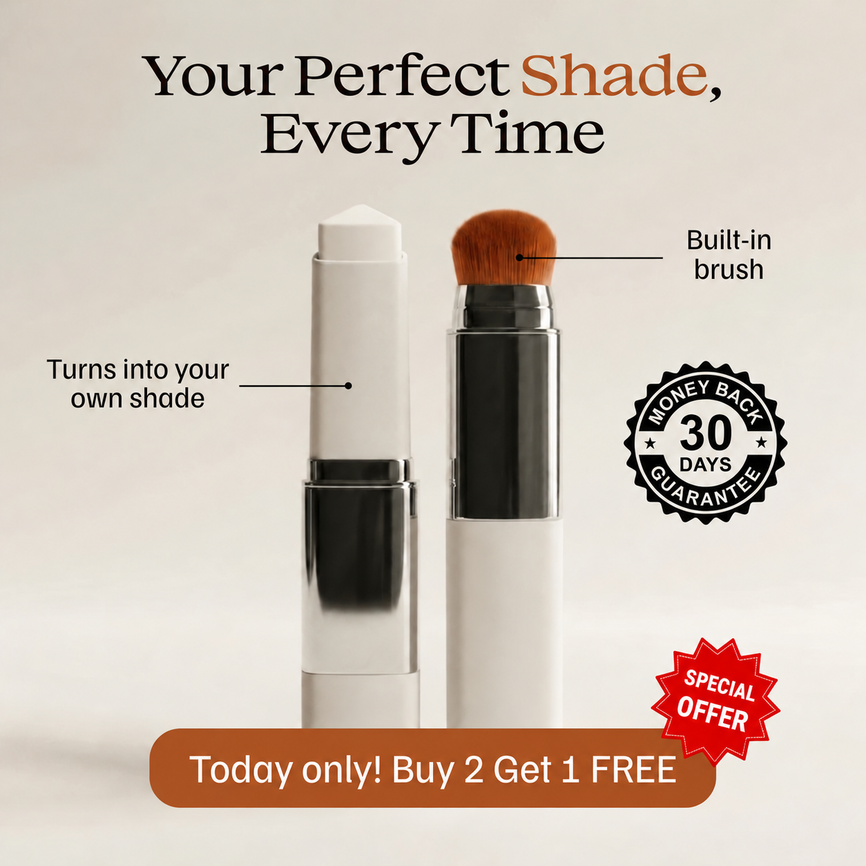  Color-Changing Foundation Stick · Buy 2 Get 1 FREE🔥