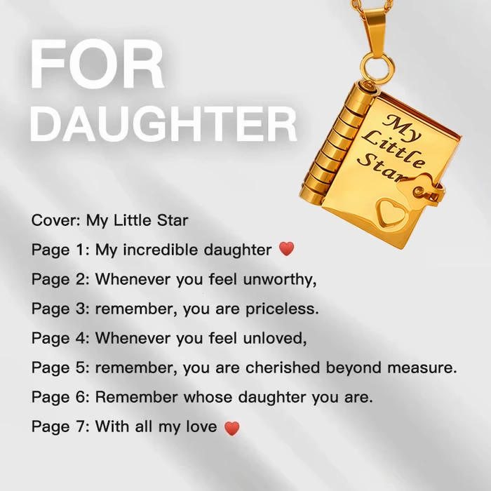 🏆Flash Sale⚡ 50K+ SOLD! ❤️‍🔥✨My Little Star Book Necklace for Daughter / Son