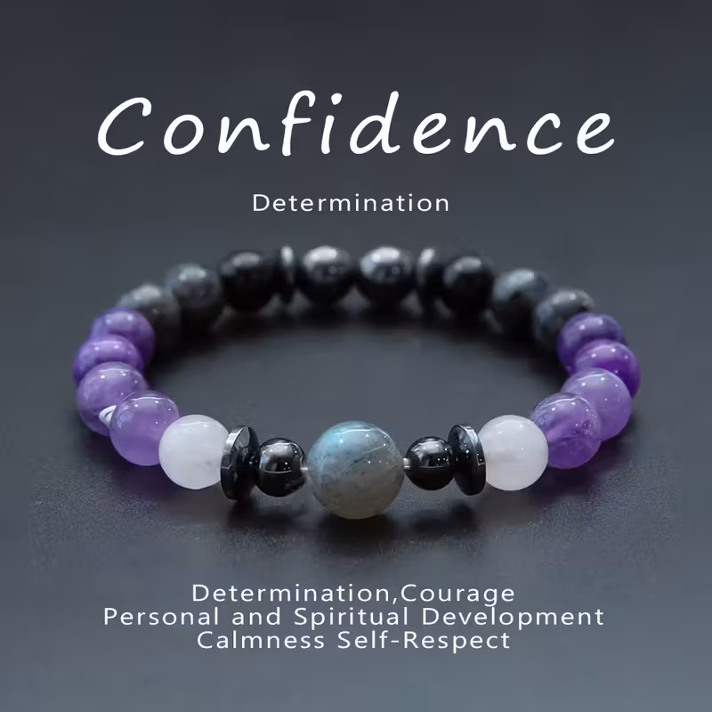 Real Natural Amethyst-Confidence Bracelet