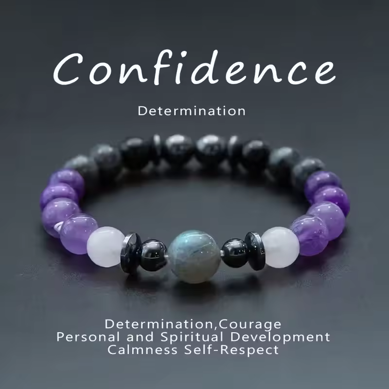 Real Natural Amethyst-Confidence Bracelet