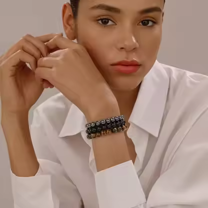 🖤Triple Protection Set : Obsidian, Hematite & Tiger’s Eye Ensemble Bracelet