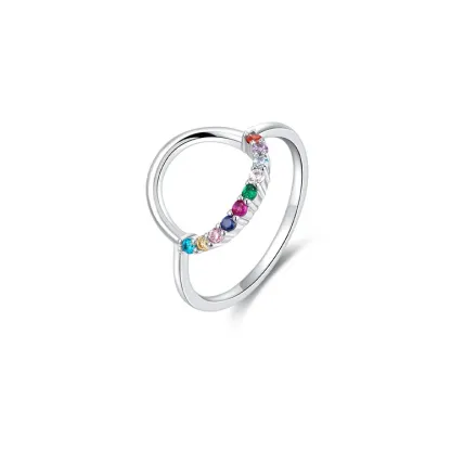 FOR MOM/GRANDMA - CUSTOMIZED 1-10 FAMILY BIRTHSTONES REUNION CIRCLE WOMEN RING