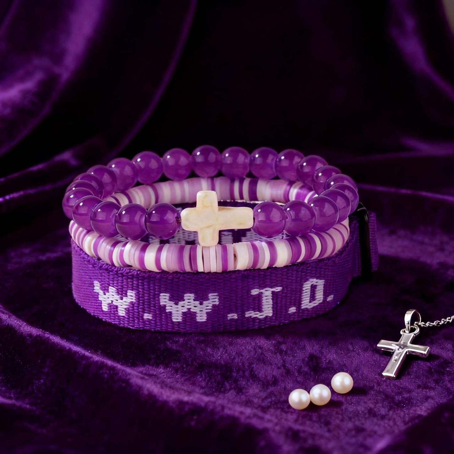 WWJD Christian Bracelet Set
