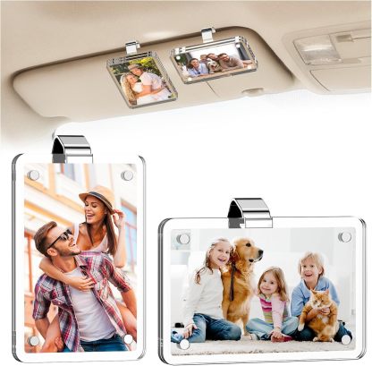 Magnetic Car Sun Visor Photo Clips 2-Pack
