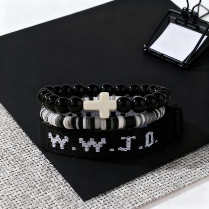 WWJD Christian Bracelet Set
