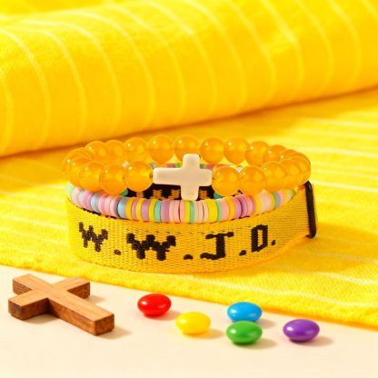 WWJD Christian Bracelet Set