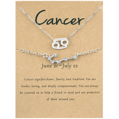 🖤Black Friday Deal✨ Zodiac Necklace & Bracelet Set