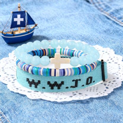 WWJD Christian Bracelet Set