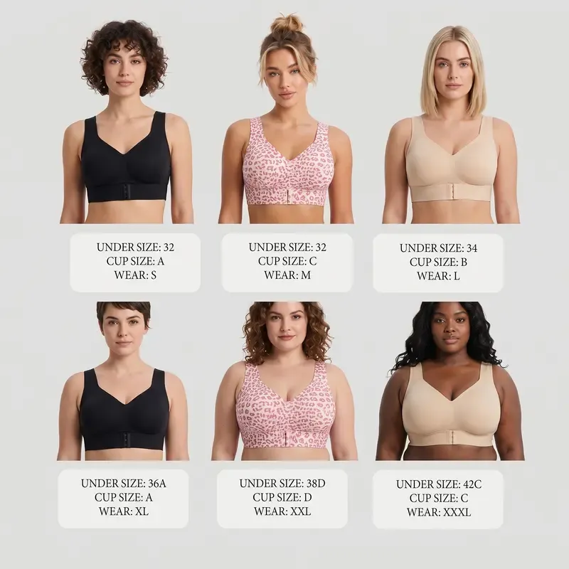 Wireless Front Closure Posture Support Bra
