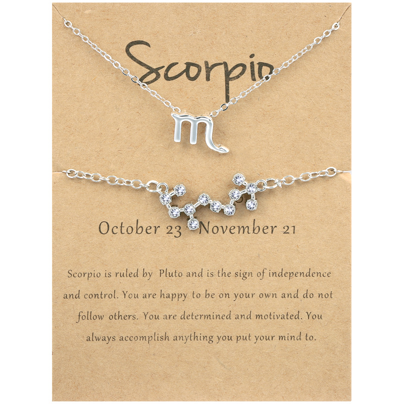 🖤Black Friday Deal✨ Zodiac Necklace & Bracelet Set