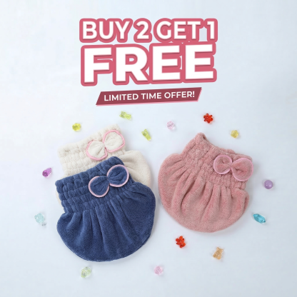 🔥BUY 2 GET 1 FREE TODAY  & Ultra-Plush Anti-Frizz Hair Towel Caps