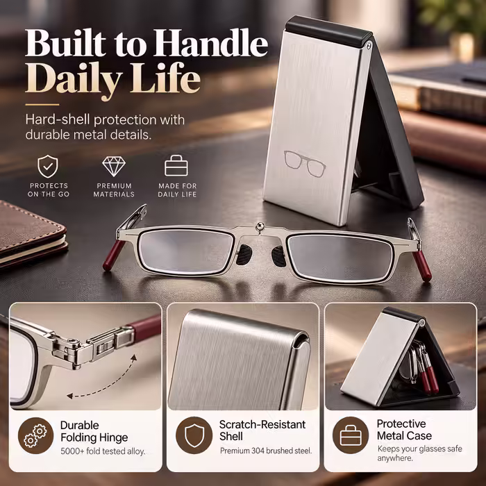 ✨ Weightless Folding Readers in a Sleek Metal Vault | Read Anywhere 📖