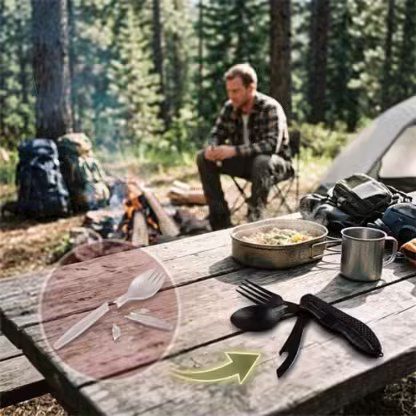 Multifunctional Folding Fork & Spoon Set