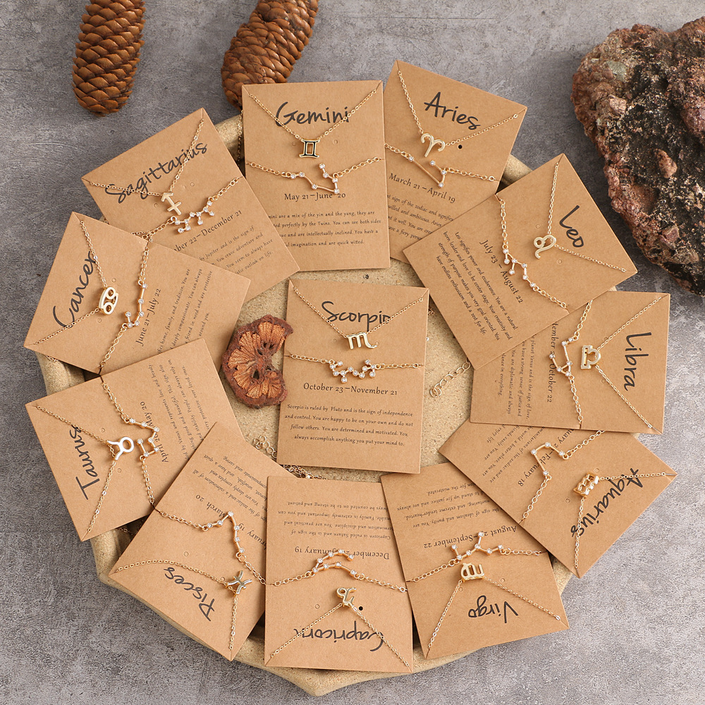 🖤Black Friday Deal✨ Zodiac Necklace & Bracelet Set