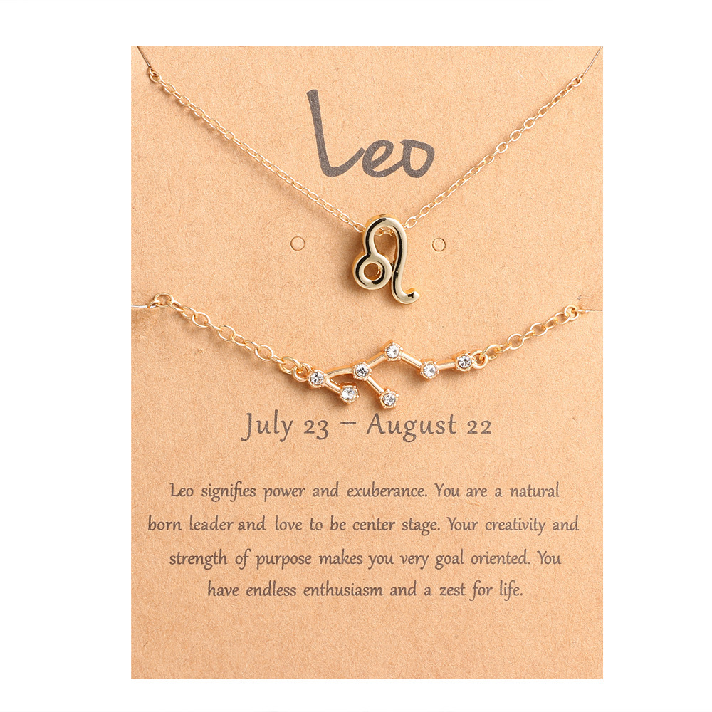 🖤Black Friday Deal✨ Zodiac Necklace & Bracelet Set