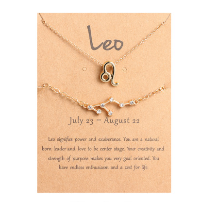 🖤Black Friday Deal✨ Zodiac Necklace & Bracelet Set