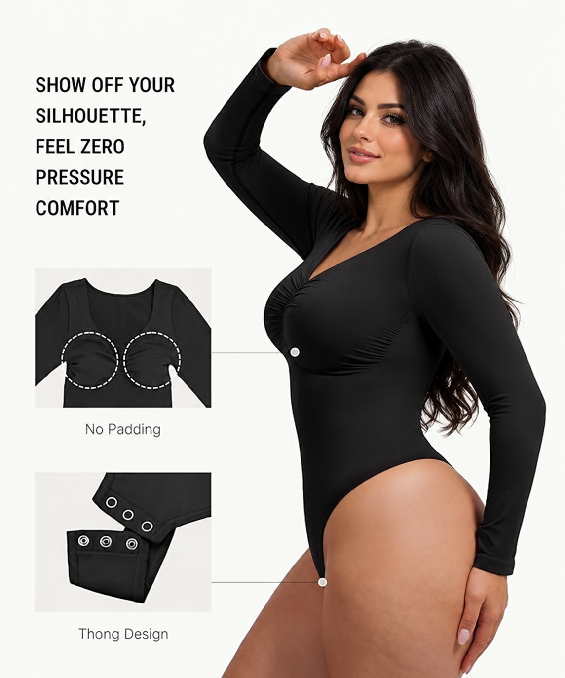 🔥Hot Sale 49% off 🔥Long Sleeve Bodysuit Shapewear