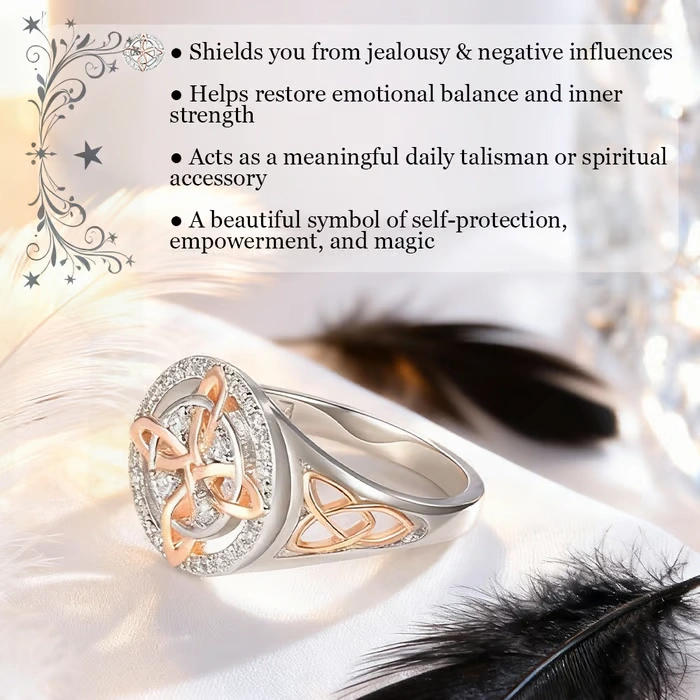 💍Handmade S925 Witch's Return-Knot Protection Ring💞Protect Your Loved Ones
