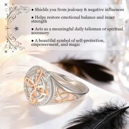 💍Handmade S925 Witch's Return-Knot Protection Ring💞Protect Your Loved Ones