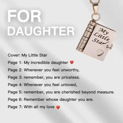 🏆Flash Sale⚡ 50K+ SOLD! ❤️‍🔥✨My Little Star Book Necklace for Daughter / Son