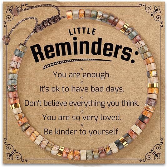 Picasso stone beads with greeting cards