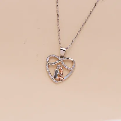 FOR GRANDDAUGHTER - YOU WILL ALWAYS HAVE ME AND I WILL ALWAYS HAVE YOU HEART NECKLACE