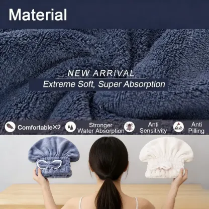 🔥3-Pack & Ultra-Plush Anti-Frizz Hair Towel Caps