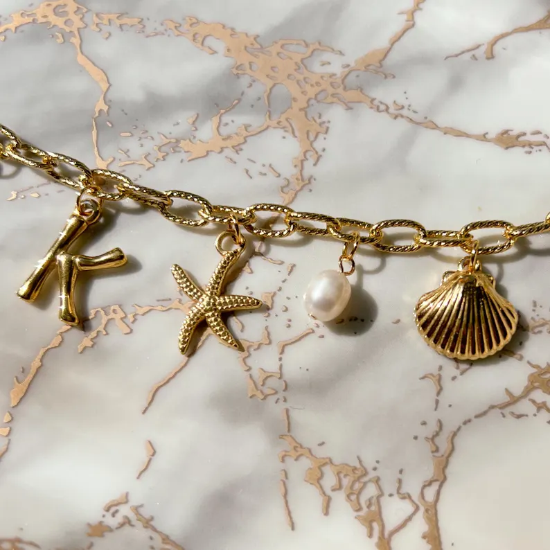 ✨Last Day Promotion 49% OFF -🌊Shell Starfish Initial Letter Pendant Necklaces