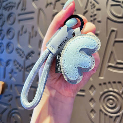 Creative Cartoon Leather 26 Letters Keychain