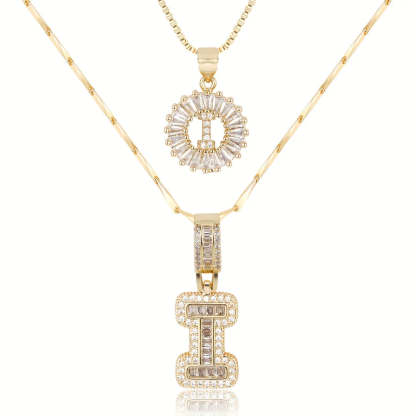 【LAST DAY 48% OFF】2 Pack - Initial Letter Pendant Necklaces