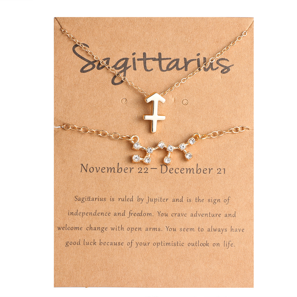 🖤Black Friday Deal✨ Zodiac Necklace & Bracelet Set