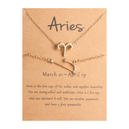 🖤Black Friday Deal✨ Zodiac Necklace & Bracelet Set