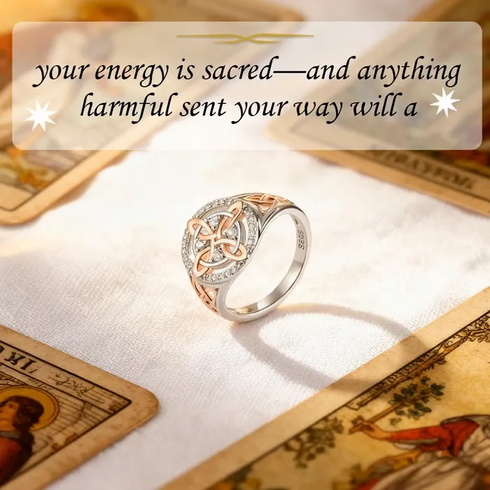 💍Handmade S925 Witch's Return-Knot Protection Ring💞Protect Your Loved Ones