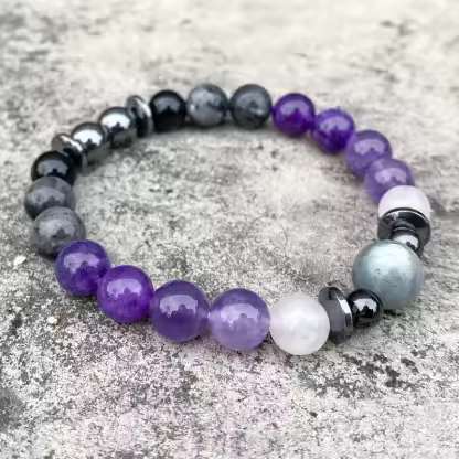 Real Natural Amethyst-Confidence Bracelet