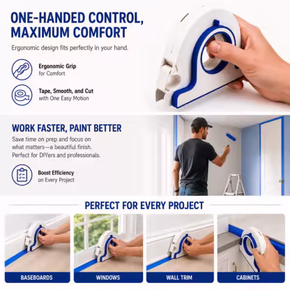 High-efficiency Painter Masking Tape Applicator