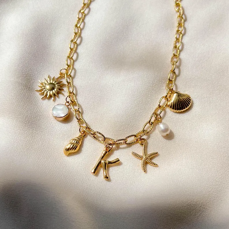 ✨Last Day Promotion 49% OFF -🌊Shell Starfish Initial Letter Pendant Necklaces