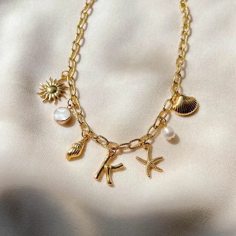 ✨Last Day Promotion 49% OFF -🌊Shell Starfish Initial Letter Pendant Necklaces