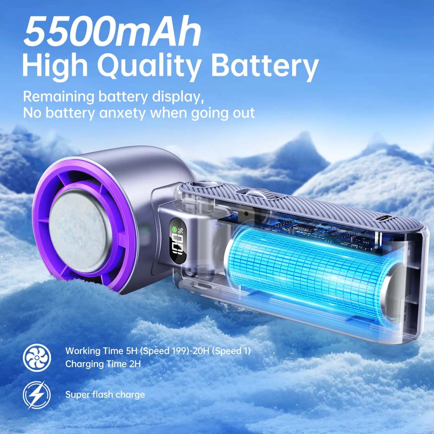 Last Day Sale 49% OFF 🔥Portable Handheld High Speed Fan, Foldable Fan for Summer