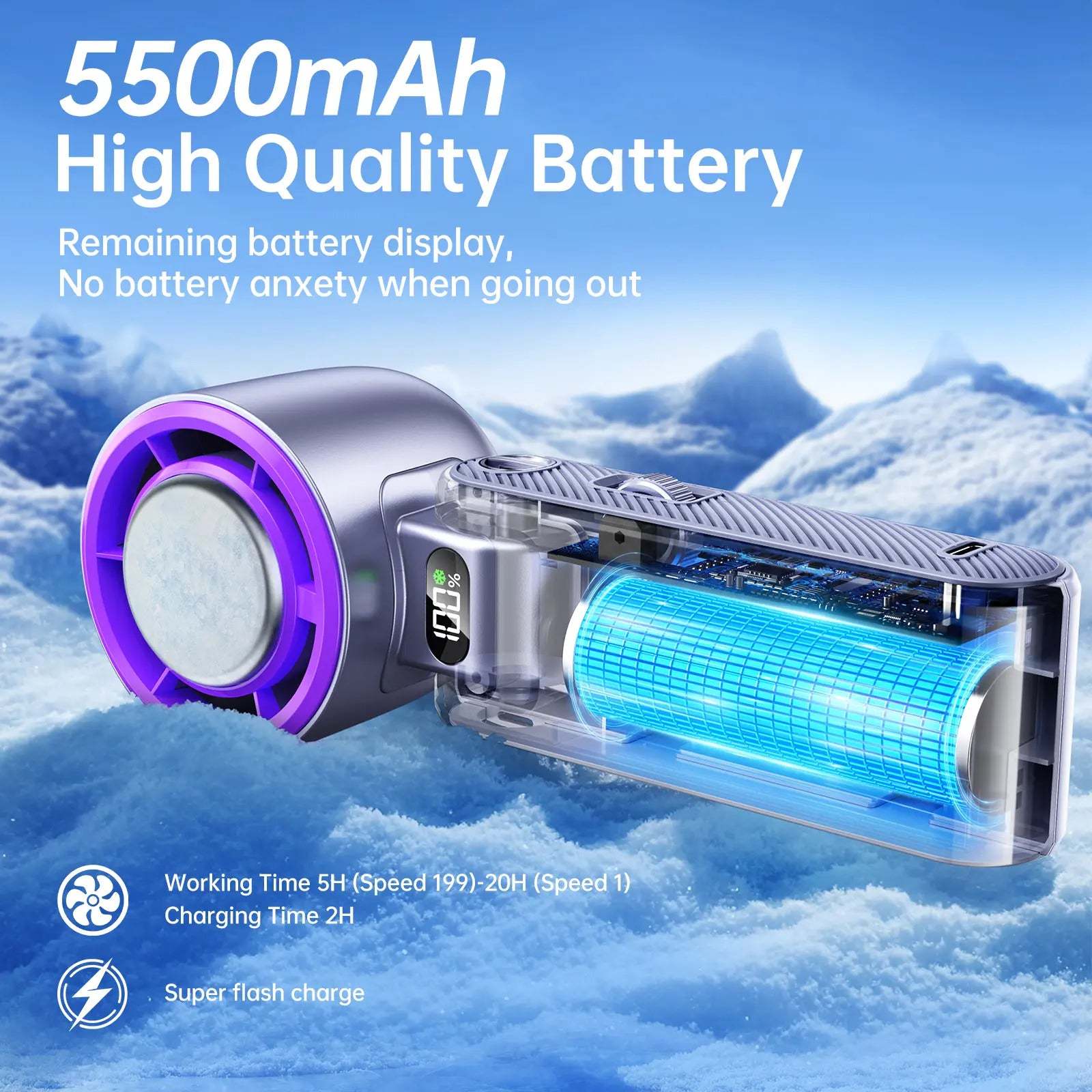 Last Day Sale 49% OFF 🔥Portable Handheld High Speed Fan, Foldable Fan for Summer