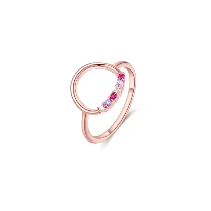 FOR MOM/GRANDMA - CUSTOMIZED 1-10 FAMILY BIRTHSTONES REUNION CIRCLE WOMEN RING