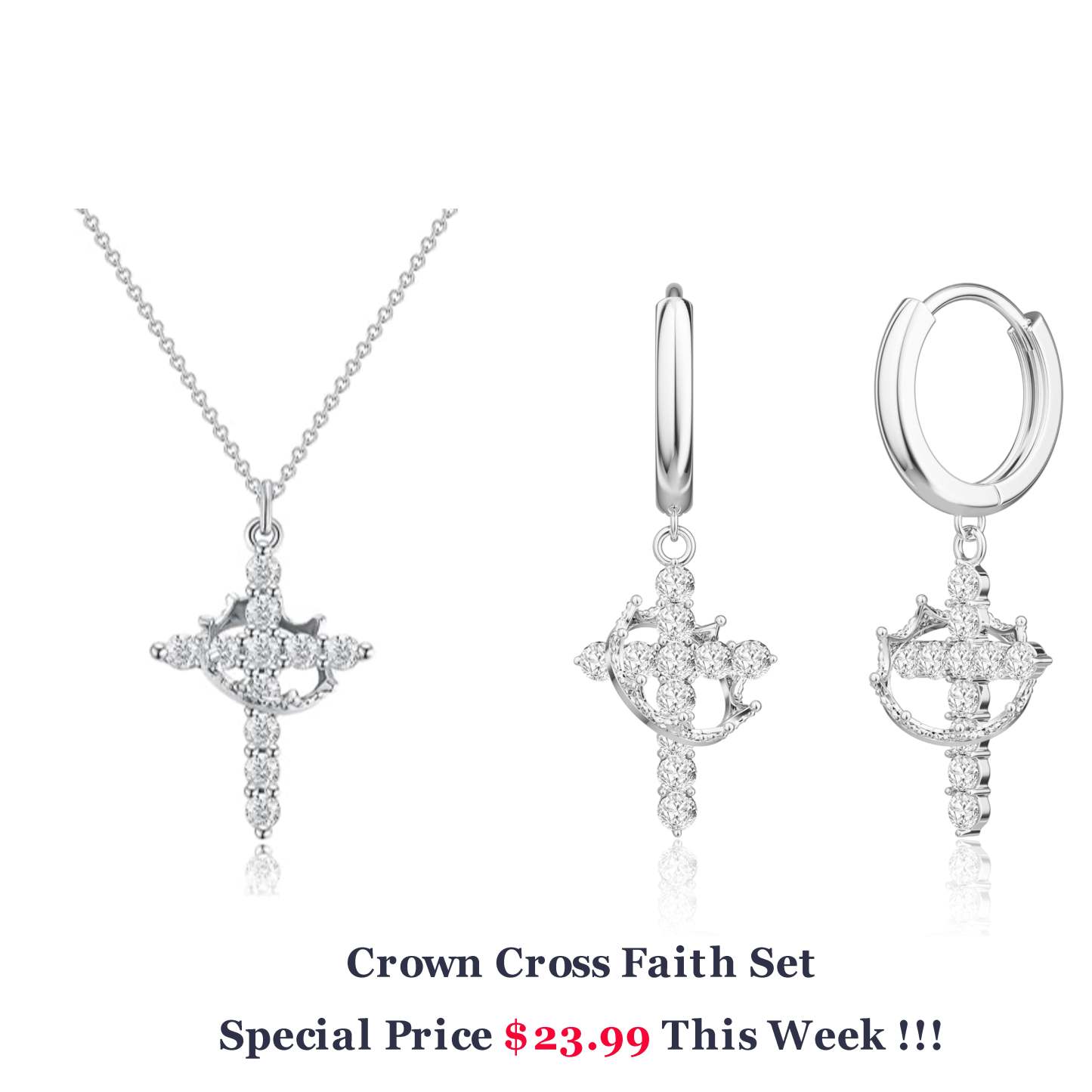 ✝️The Eternal Cross & Crown Necklace👑