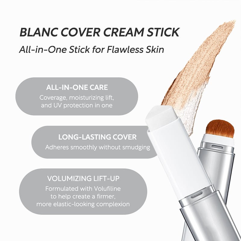 Korean Color-Changing Foundation Stick with Detachable Brush