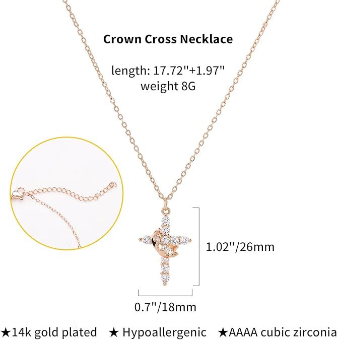 【LAST DAY 49% OFF】Crown Cross Necklace