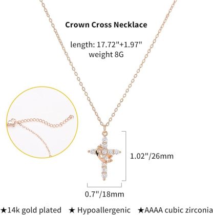 【LAST DAY 49% OFF】Crown Cross Necklace
