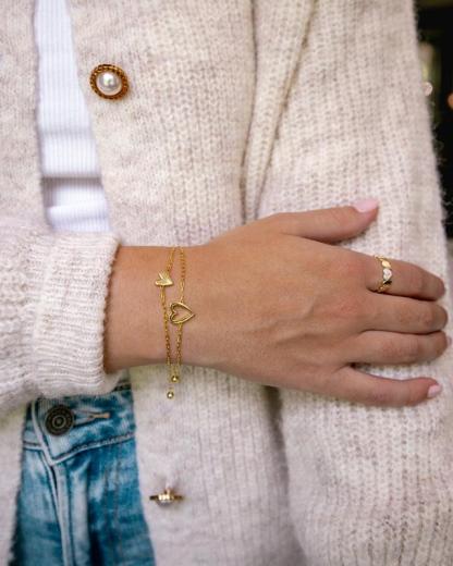 FOR LOVE - Matching Hearts Bracelet