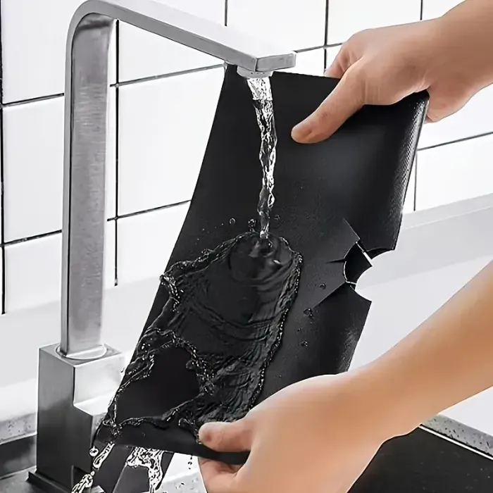 Never Clean Your Stovetop Again: 4-Pack Non-Stick Stove Burner Covers