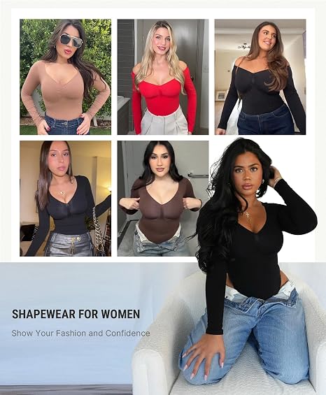 🔥Hot Sale 49% off 🔥Long Sleeve Bodysuit Shapewear