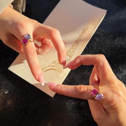 Final Sale🔥-Double Birthstones Infinity Bonds Ring[Last Day!]