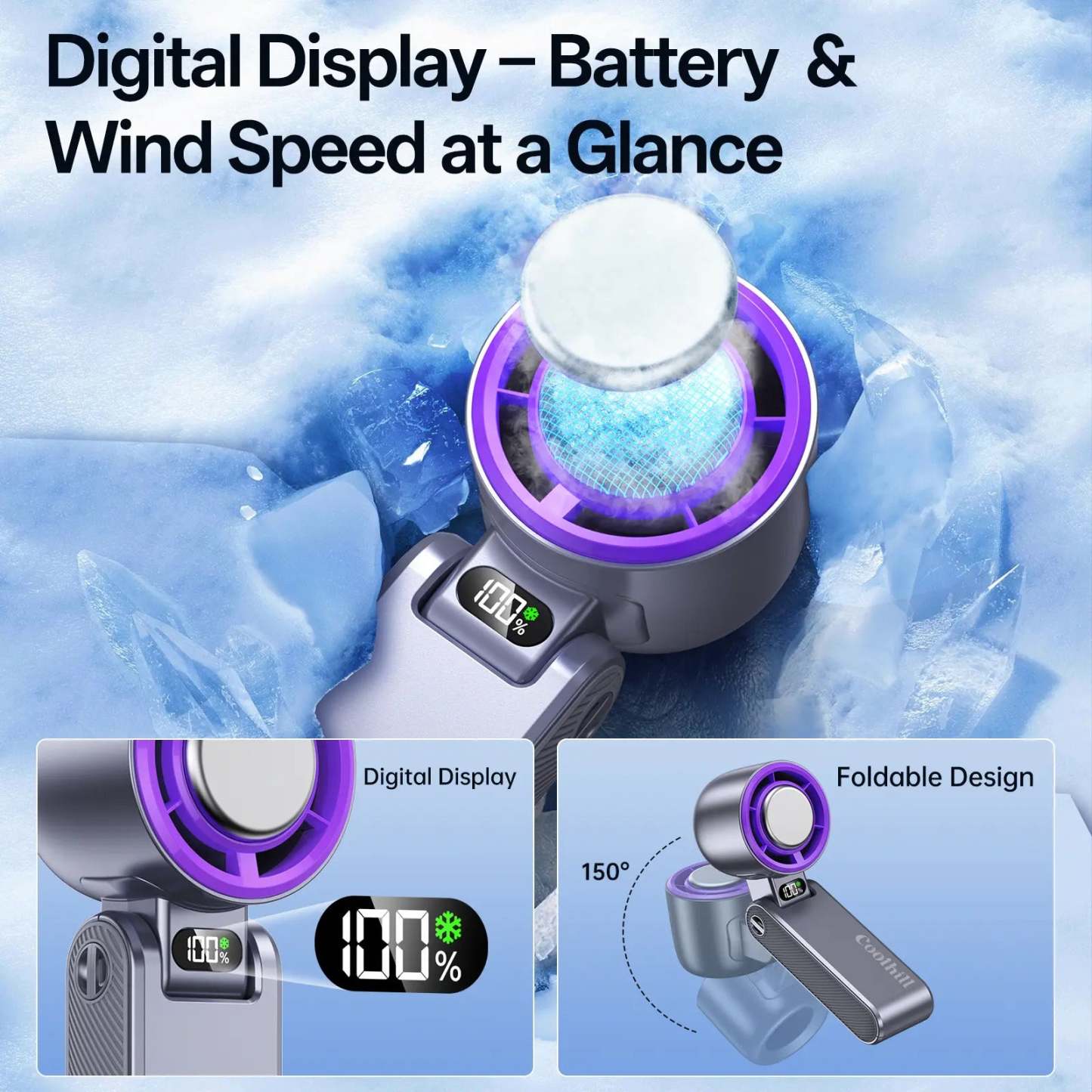 Last Day Sale 49% OFF 🔥Portable Handheld High Speed Fan, Foldable Fan for Summer