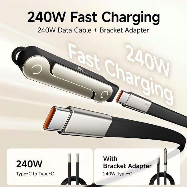 🔥Last Day 49% OFF - ⚡240W SuperCharge Detachable 2-in-1 Charging Cable